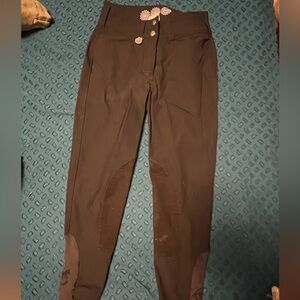 Black knee patch breeches